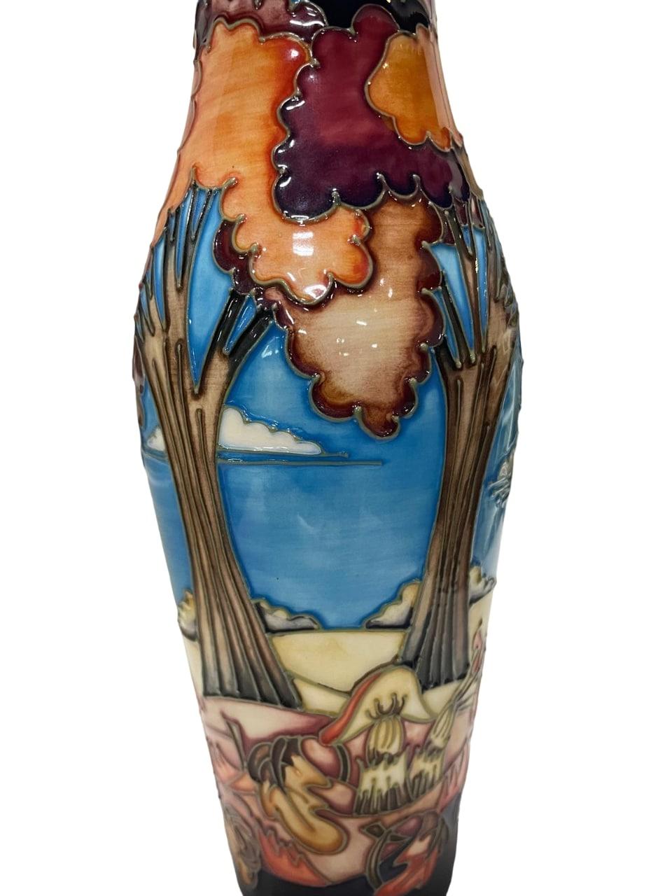 MOORCROFT Wanderers Sky vase, designed by Emma Bossons, shape 120/9. For Sale 1