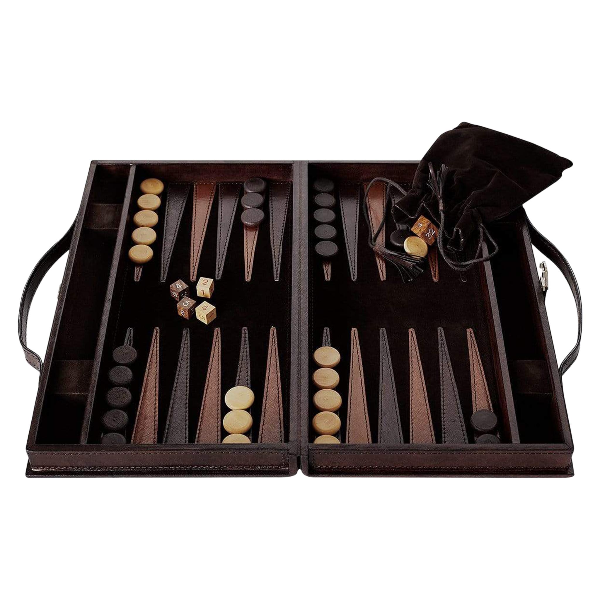 Ben Soleimani Moore Backgammon Set - Chocolate - Small For Sale