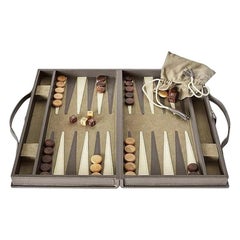 Ben Soleimani Moore Backgammon Set - Pewter - Large