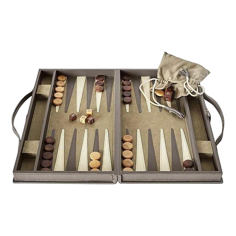 Ben Soleimani Moore Backgammon Set - Pewter - Small For Sale