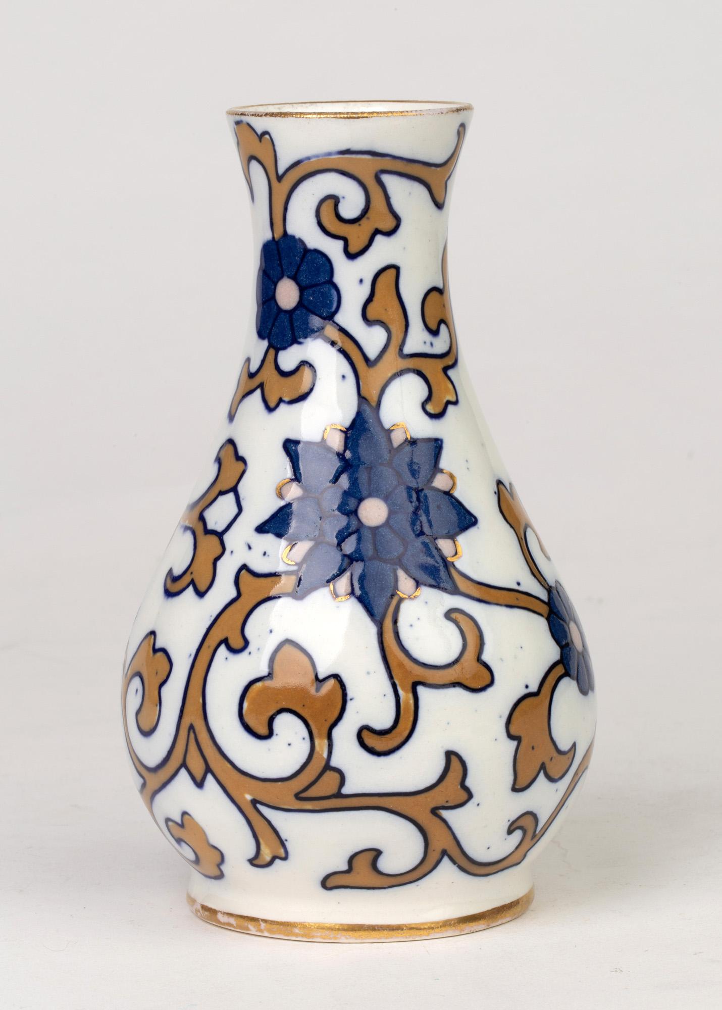 Moore Brothers Art Nouveau Art Pottery Floral Design Vase 6