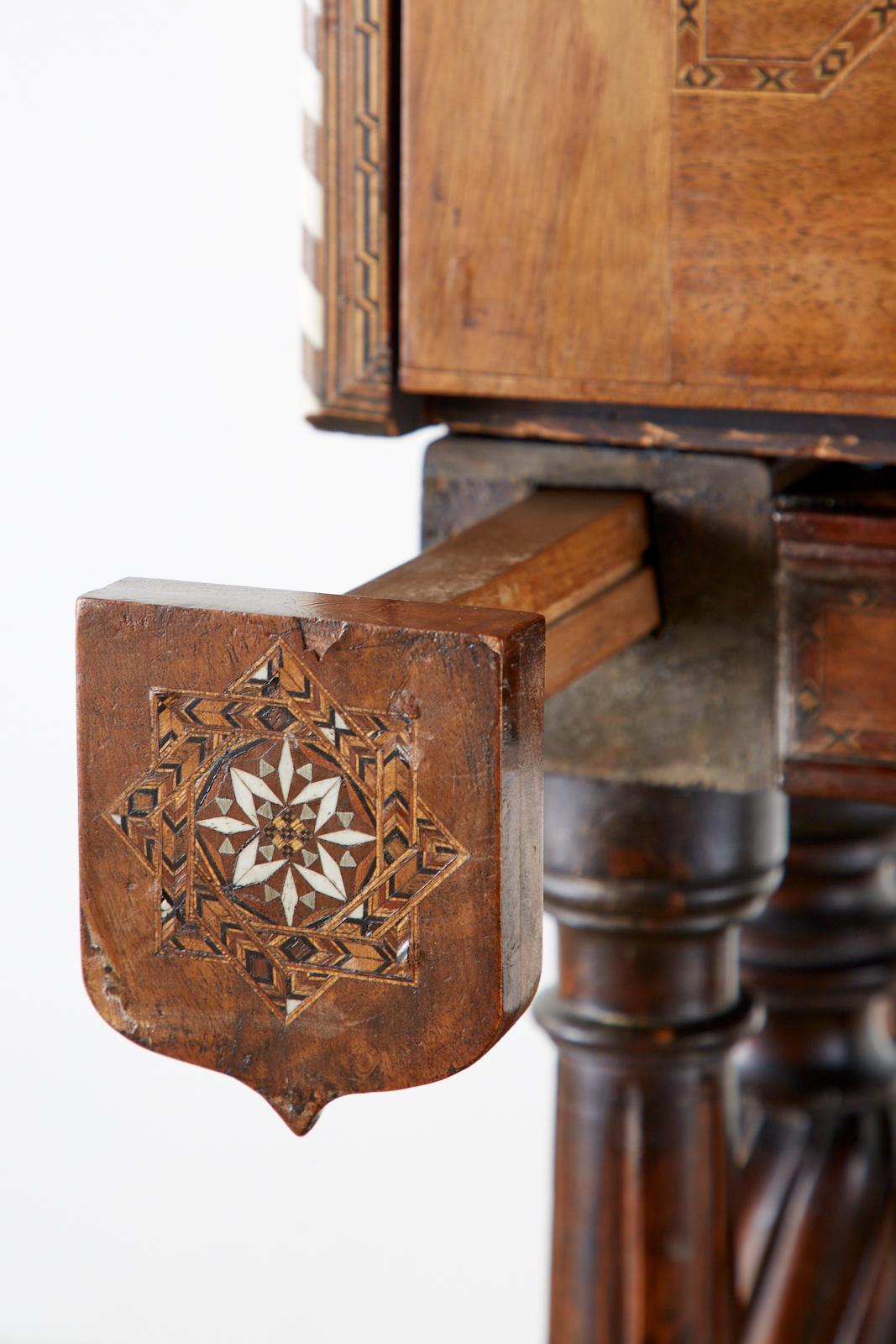 Moorish 18th Century Spanish Vargueño Cabinet Desk on Stand 3