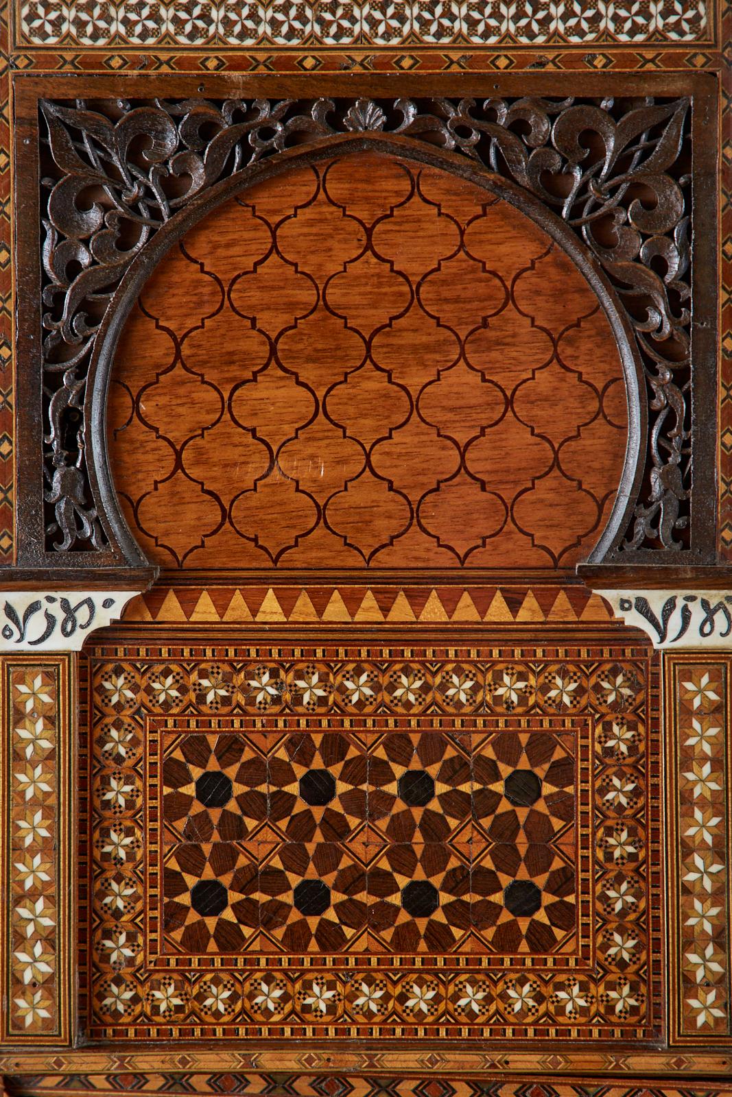 Moorish 18th Century Spanish Vargueño Cabinet Desk on Stand 8