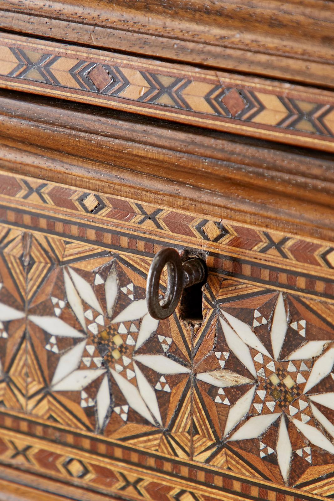 Moorish 18th Century Spanish Vargueño Cabinet Desk on Stand 9