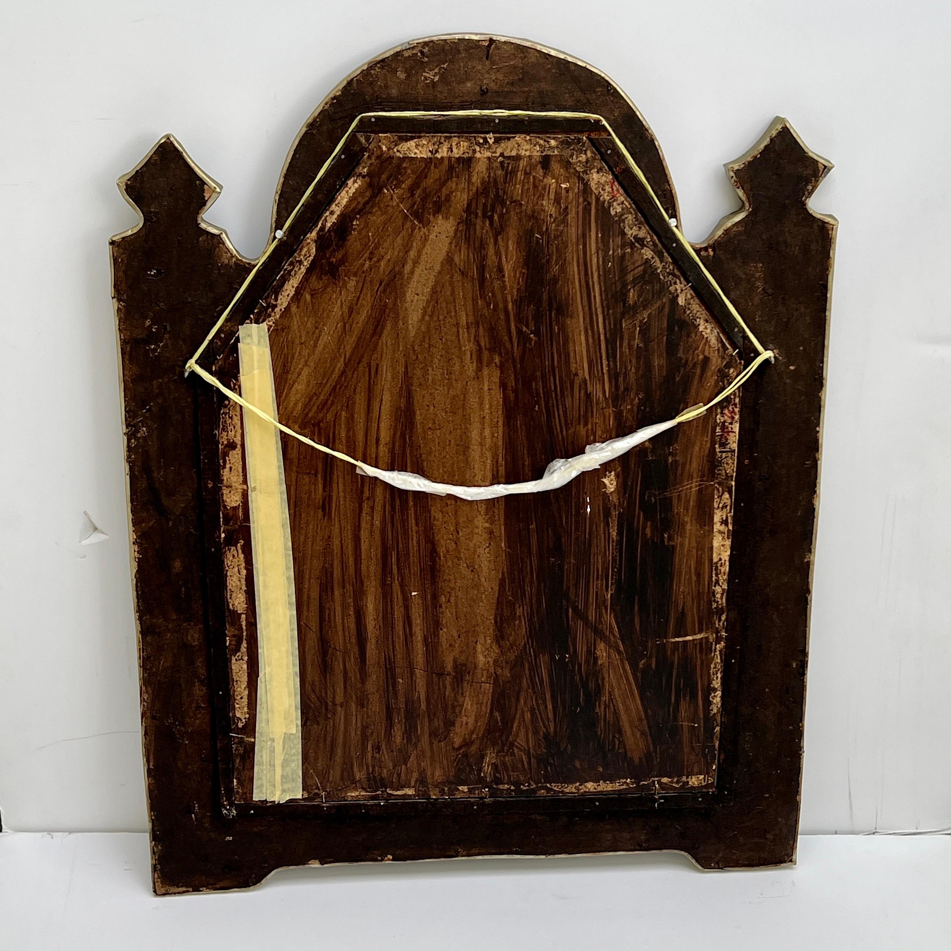 Moorish Arch Mirror in Enameled Cloisonné with Bone Inlays, Morocco c. 1950's For Sale 5