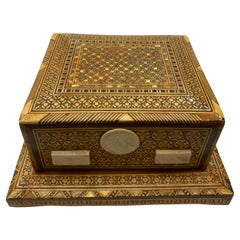 Moorish Art Deco Cigarette Box with Inlay