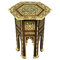 Moorish Bone and Mother of Pearl Side Table