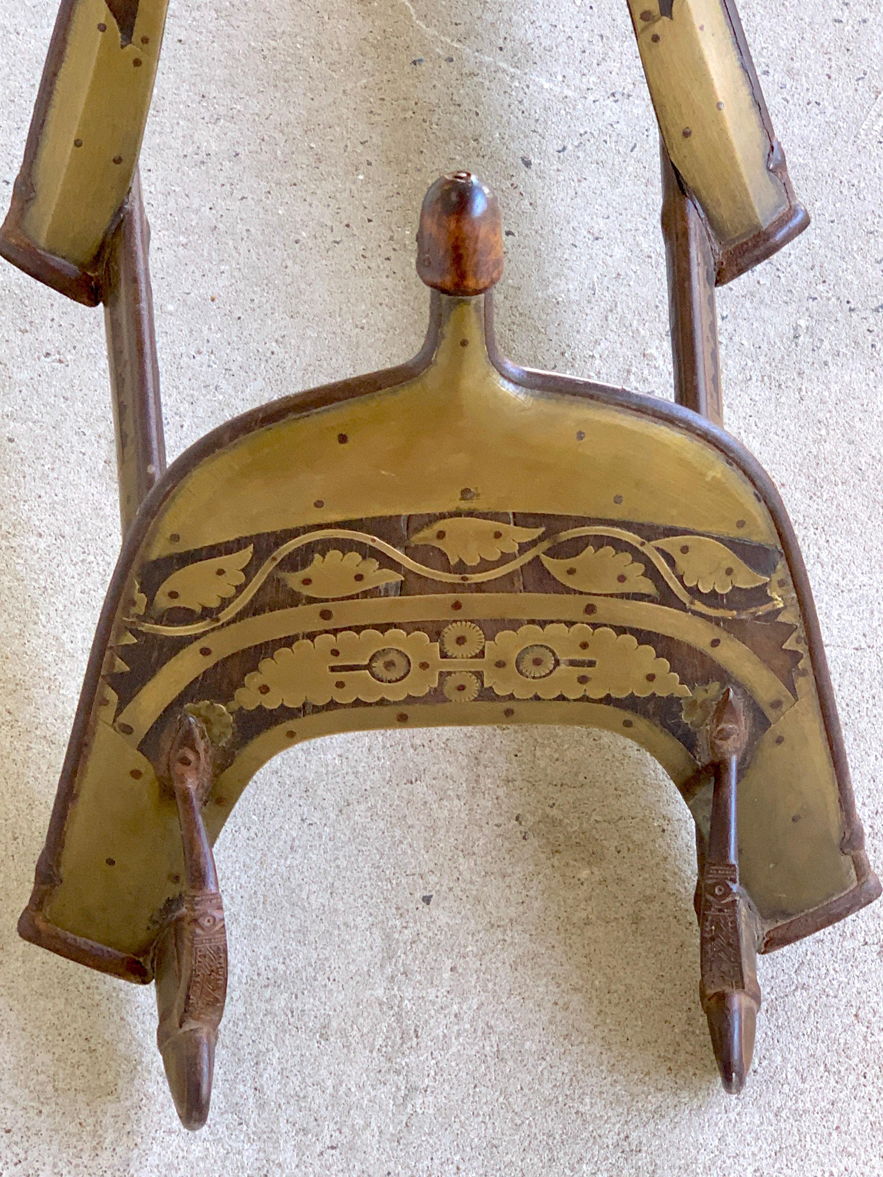 brass saddle rack