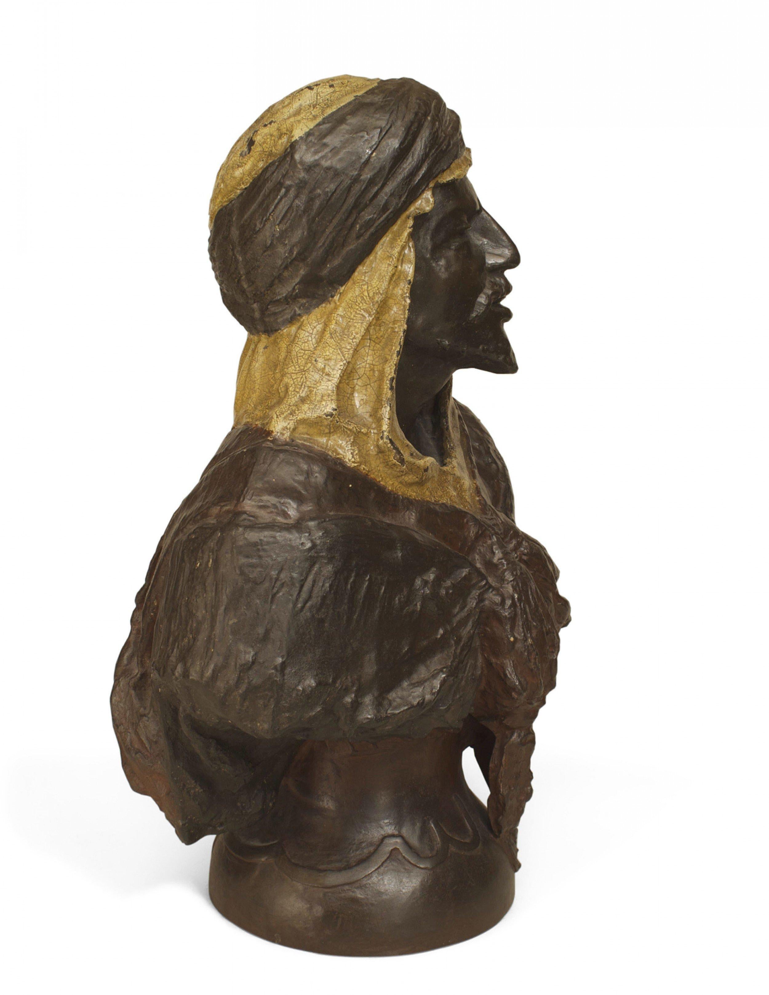 Moresco Busto di uomo moresco in bronzo in vendita