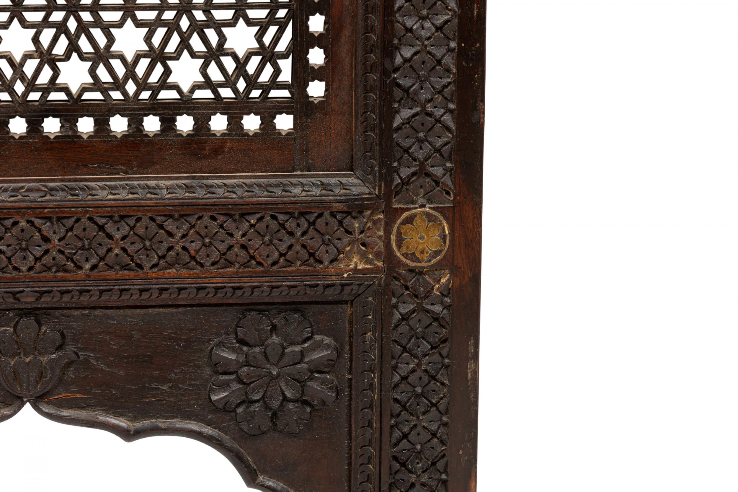 Moorish Carved Teak Wall Panel For Sale 1