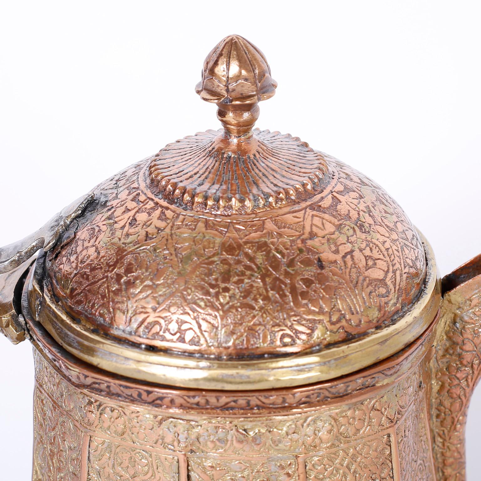 Moorish Copper and Brass Tea Server at 1stDibs
