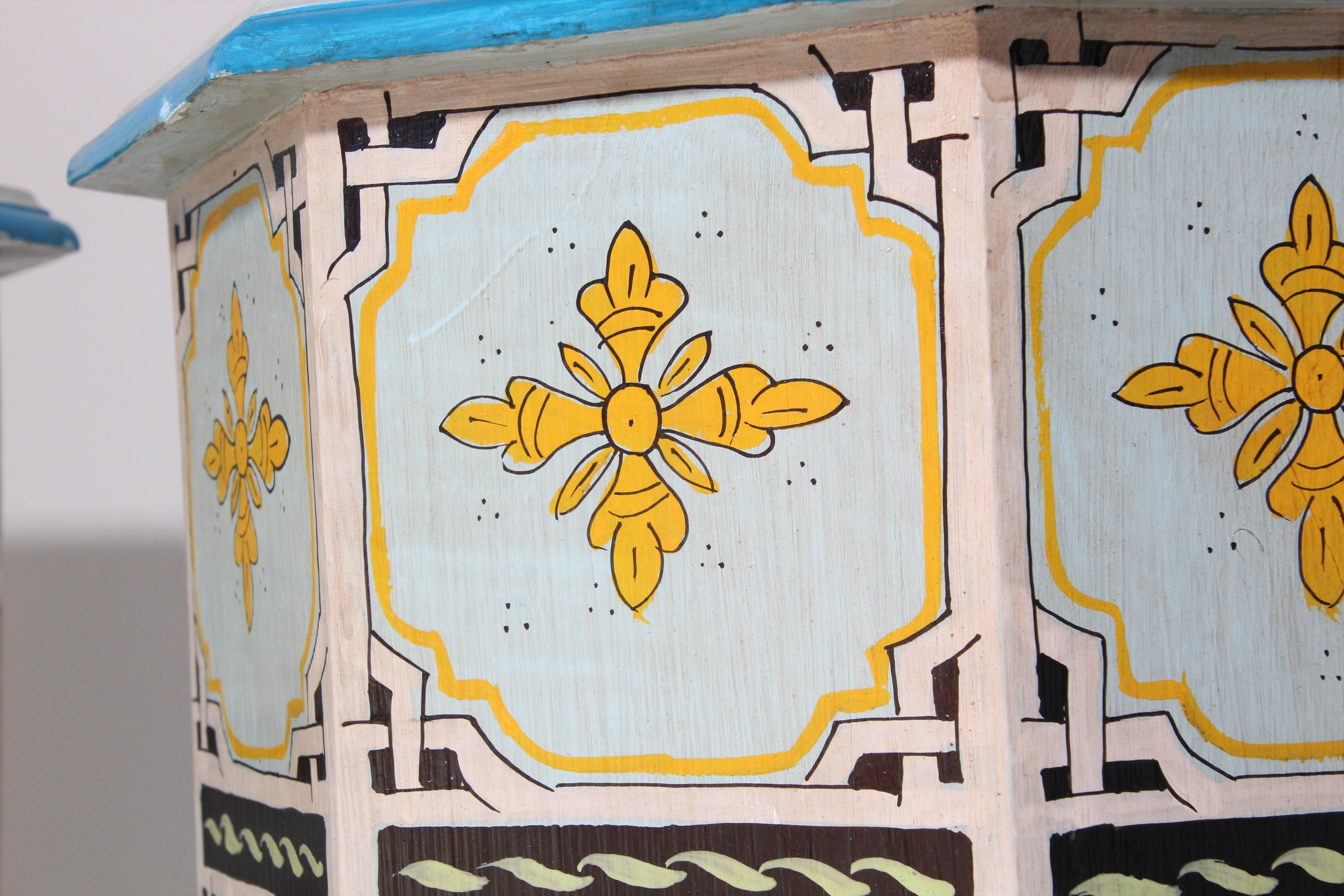 Moorish Hand Painted Pedestal Table 3