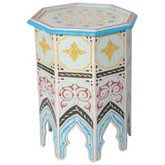 Moorish Hand Painted Pedestal Table