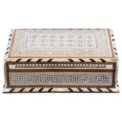 Moorish Handcrafted Middle Eastern Mosaic Inlaid Decorative Box