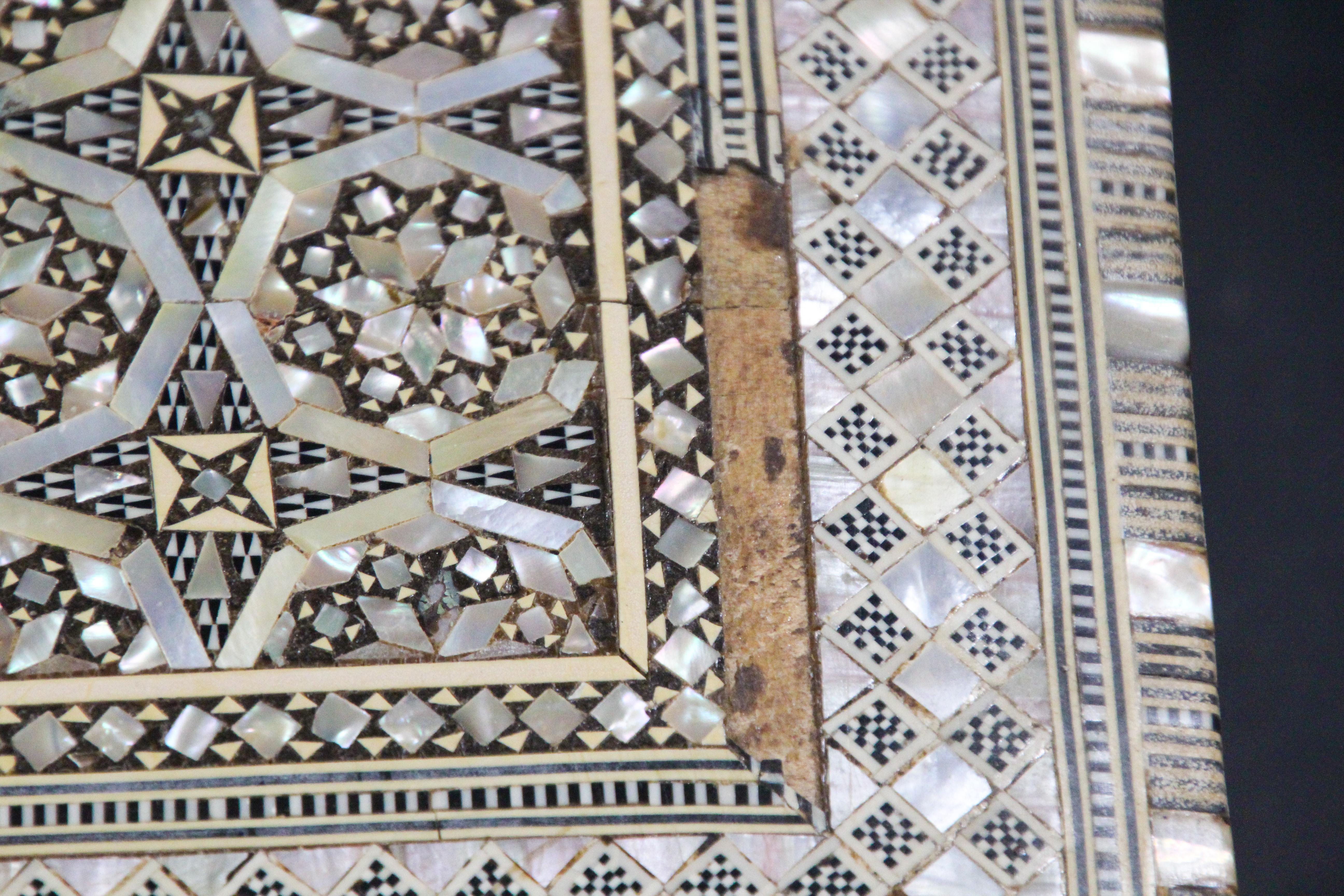 Moorish Handcrafted Middle Eastern Mosaic Shell Inlaid Decorative Jewelry Box 2