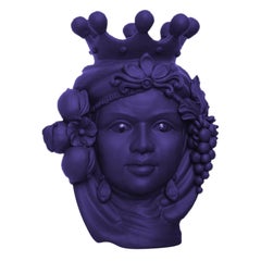 Moorish Heads Vases "Catania VERY PERI", Handmade in Italy, 2019, Unique Design