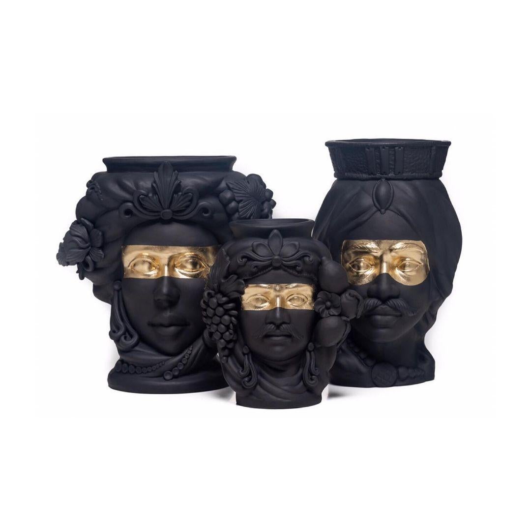 Fait main Collection de vases à têtes mauresques 