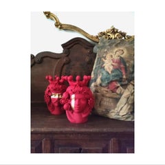 Collezione di vasi moreschi "Rosso e oro", set di 2, fatti a mano in Italia