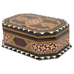 Moorish Inlaid Marquetry Jewelry Box Spain