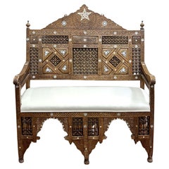 Banc en marqueterie mauresque