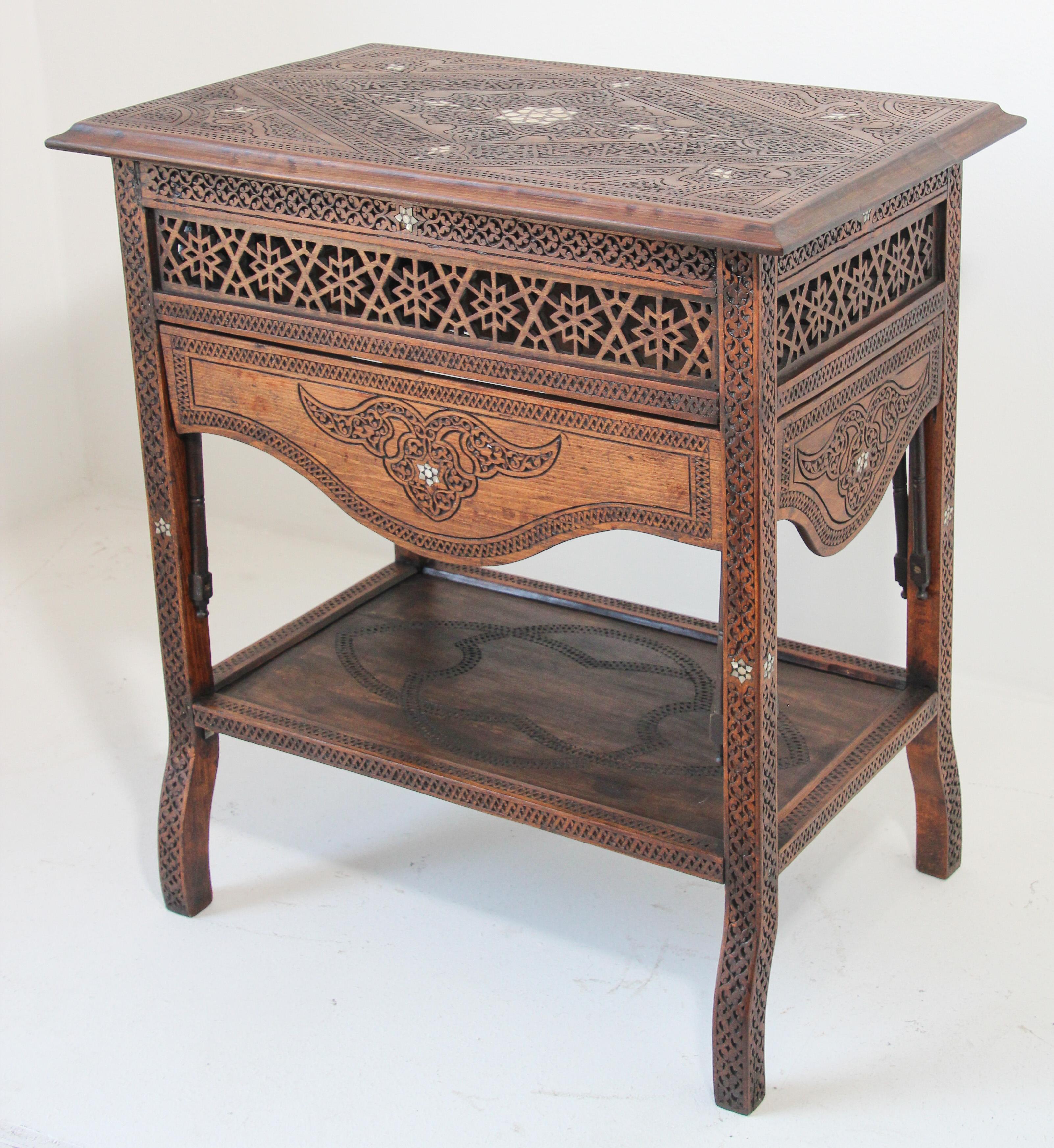Moorish Levantine Tea Cart Table 11
