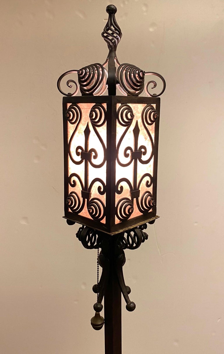 Moorish Medieval Revival Wrought Iron Floor Lamp For Sale at 1stDibs | medieval  lamps, lamparas palacio de hierro, wrought iron torchiere floor lamp