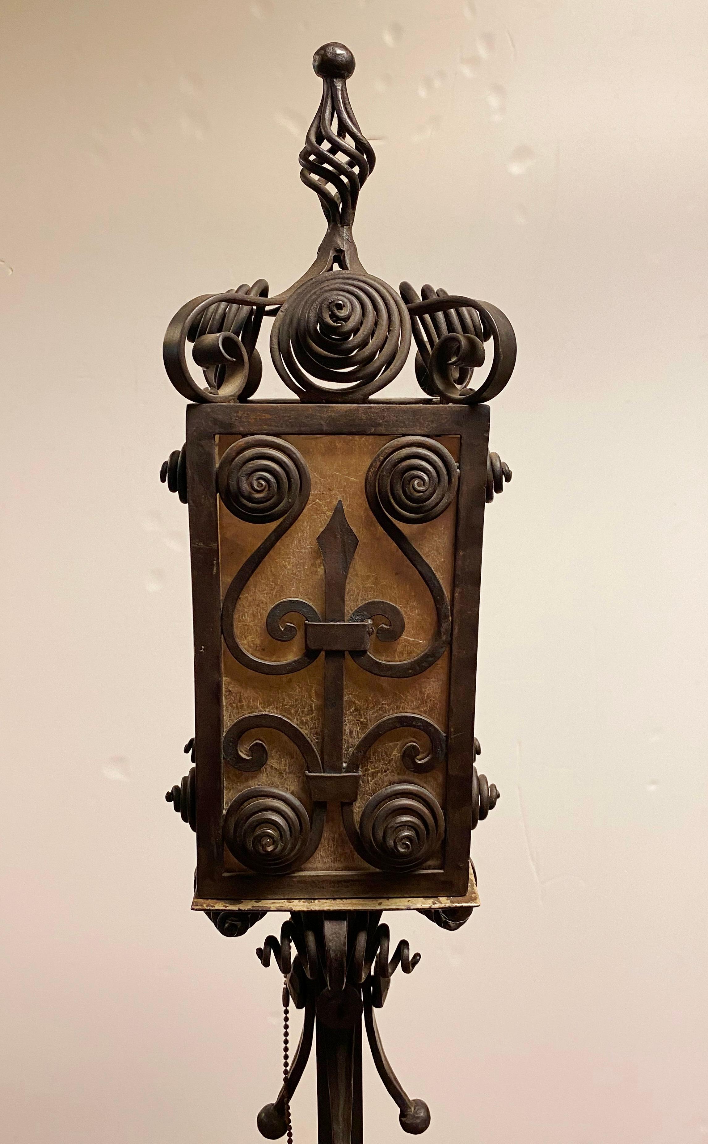 wrought iron torchiere floor lamp