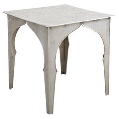 Mesa Centro Marroquí de Metal Grabado Morisco de Oriente Medio