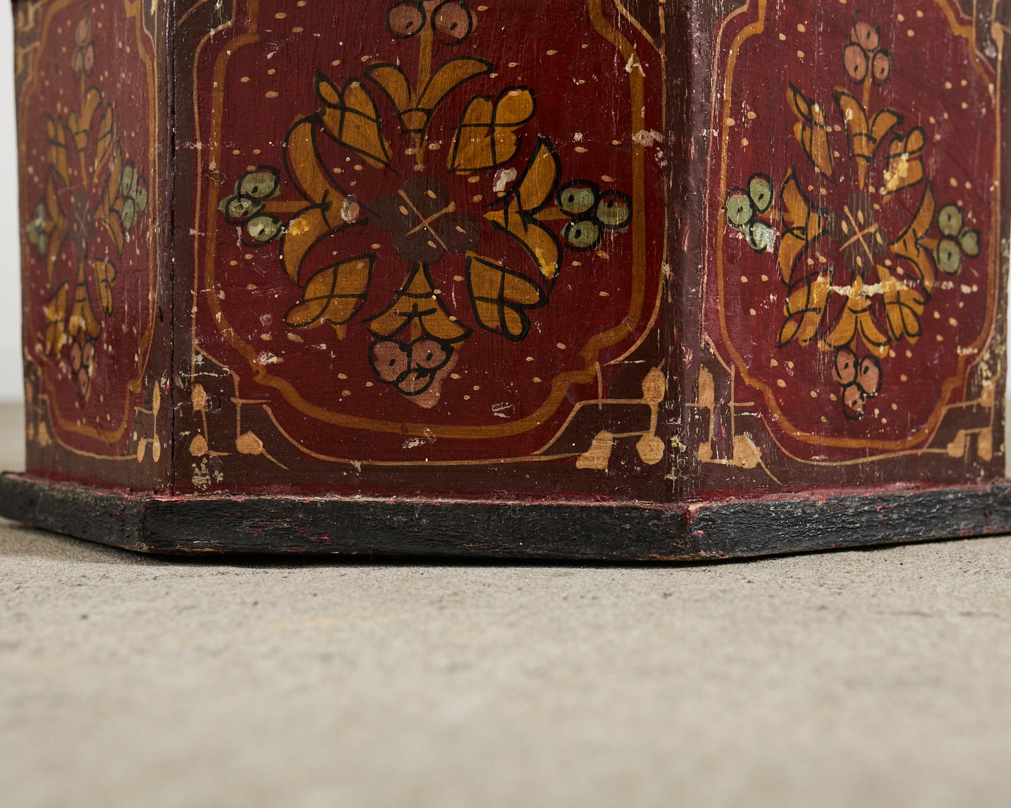 Moorish Middle Eastern Star Shaped Painted Drink Table For Sale 7