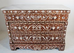 Vintage Moorish Moroccan Chest of Drawers Inlay Dresser