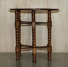 Moorish Moroccan Liberty's London Brass Folding Tray Table Engraved Temple Top