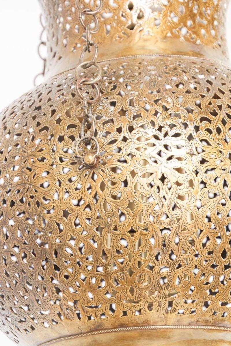 Moorish Moroccan Polished Brass Chandelier 4