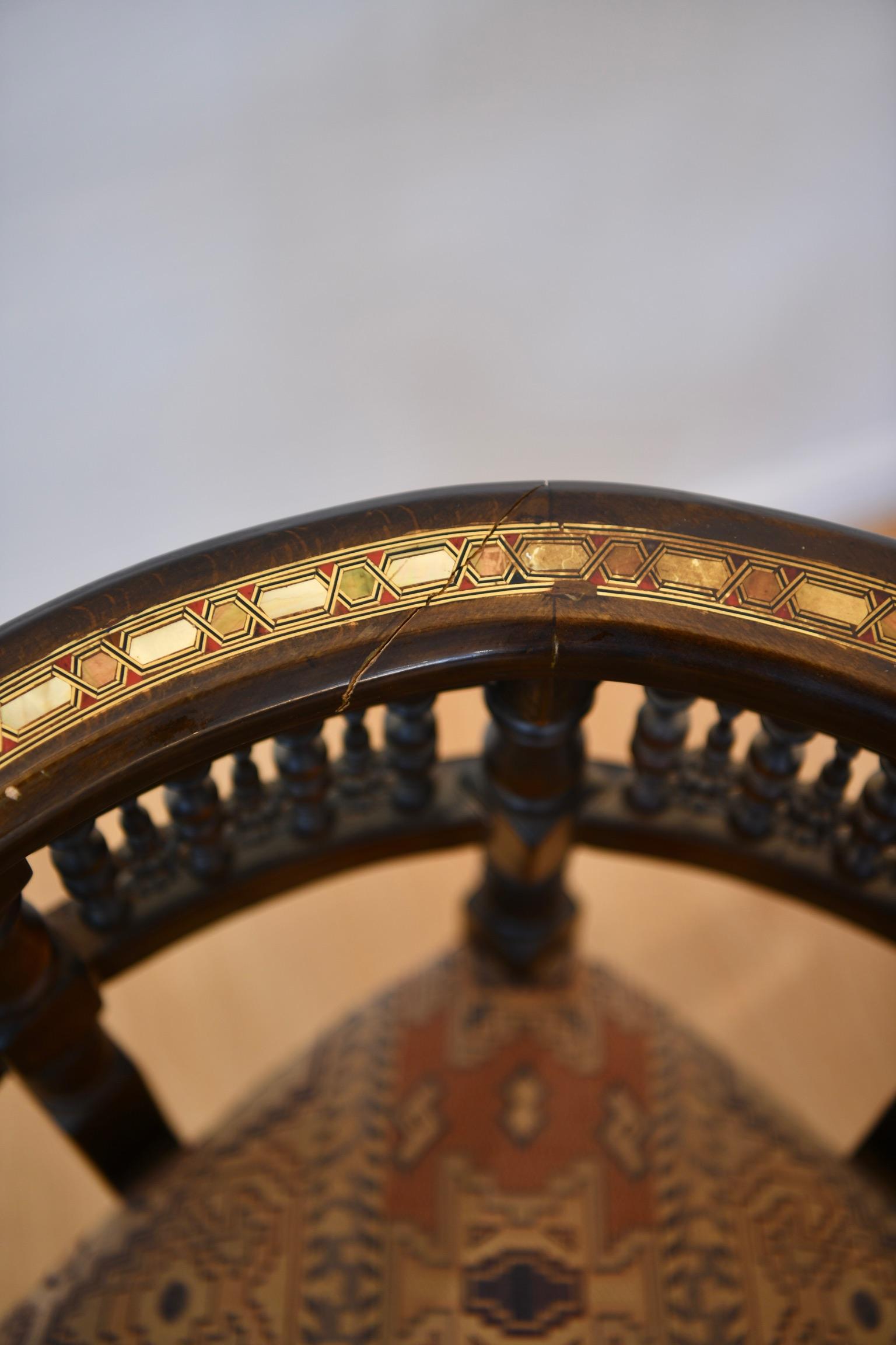 Moorish Mother of Pearl Corner Chair 2