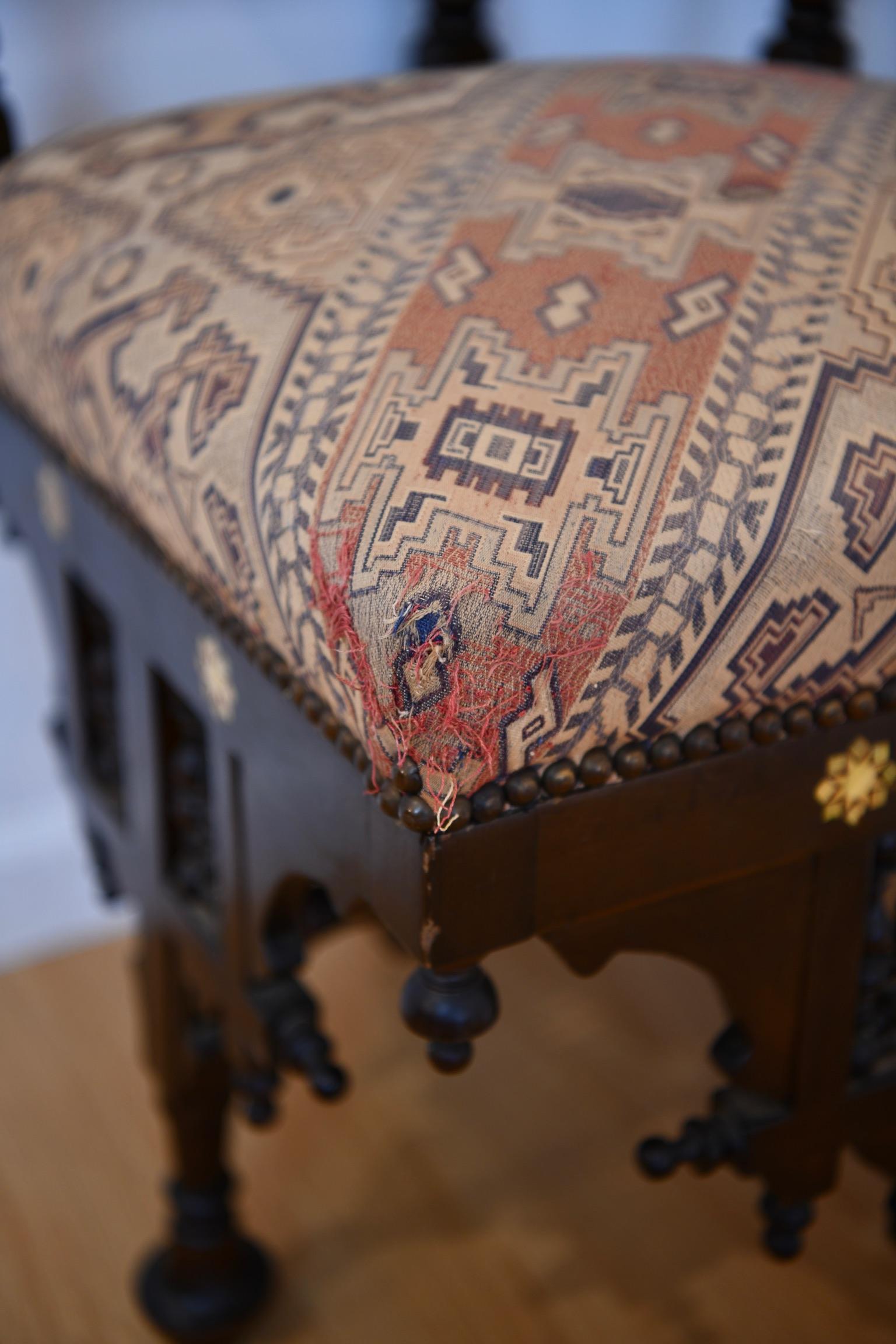 Moorish Mother of Pearl Corner Chair 8