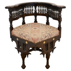Moorish Mother of Pearl Corner Chair
