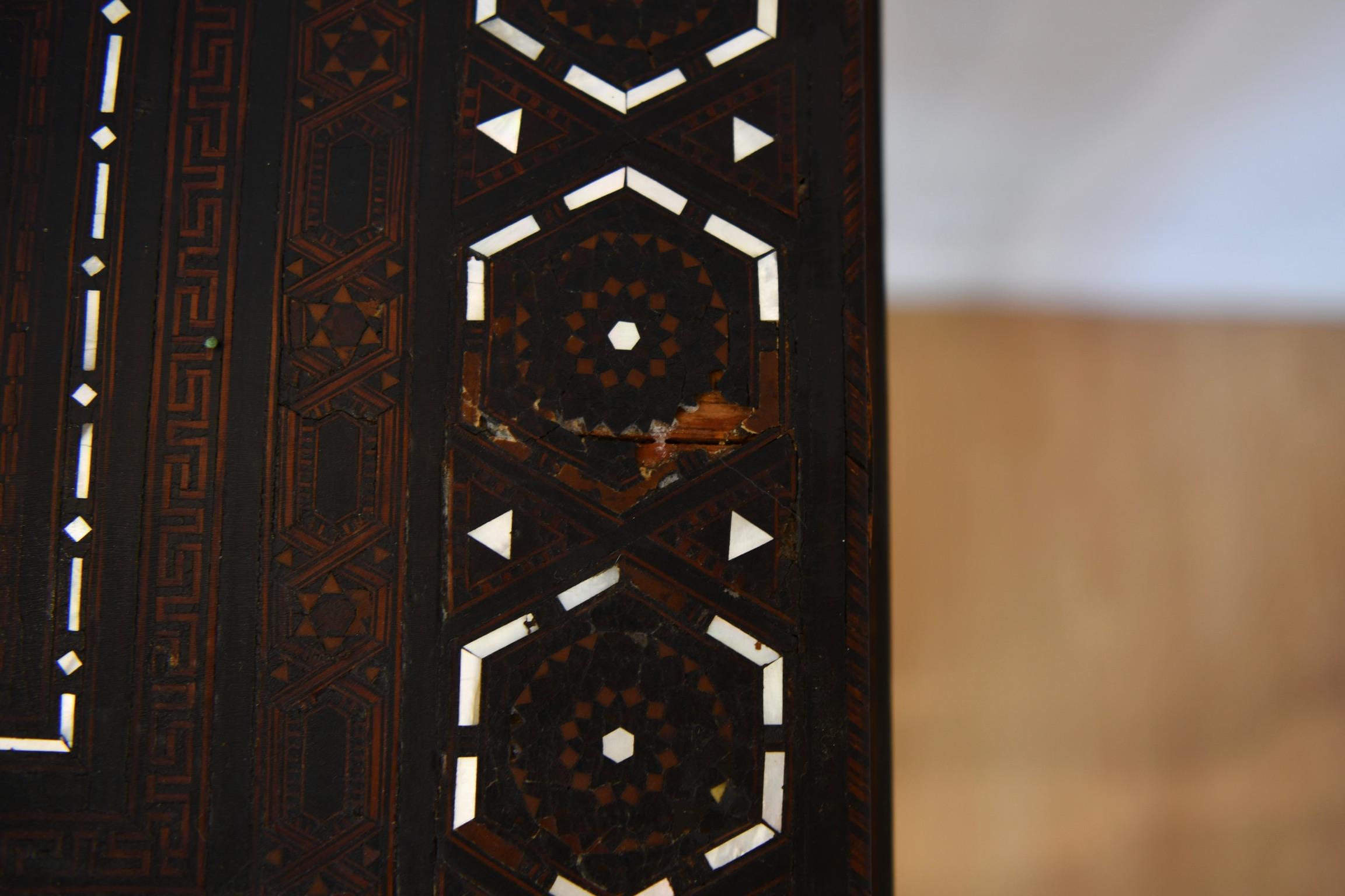 Moorish Mother of Pearl Games Table For Sale 8