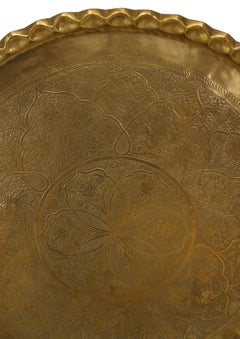 Vassoio rotondo moresco in ottone