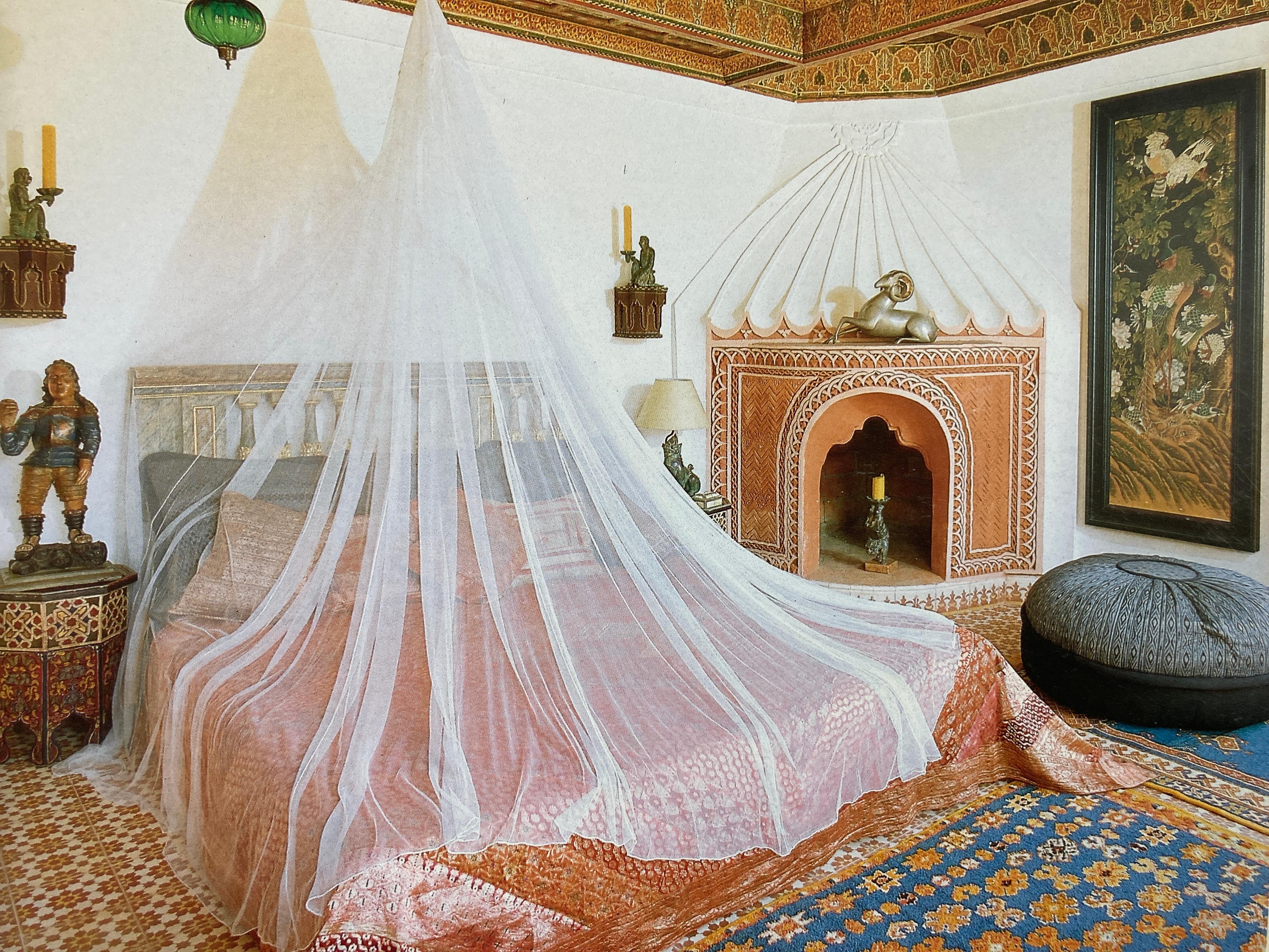 Moorish Silk Sari Tapestry Quilt Patchwork Bedcover Fuchsia Color 3