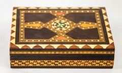 Moorish Spain Inlaid Marquetry Mosaic Box, 1950s