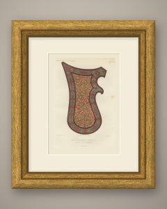Moorish Spanish Saddle, Royal Armory of Madrid, Antique Print, 1851