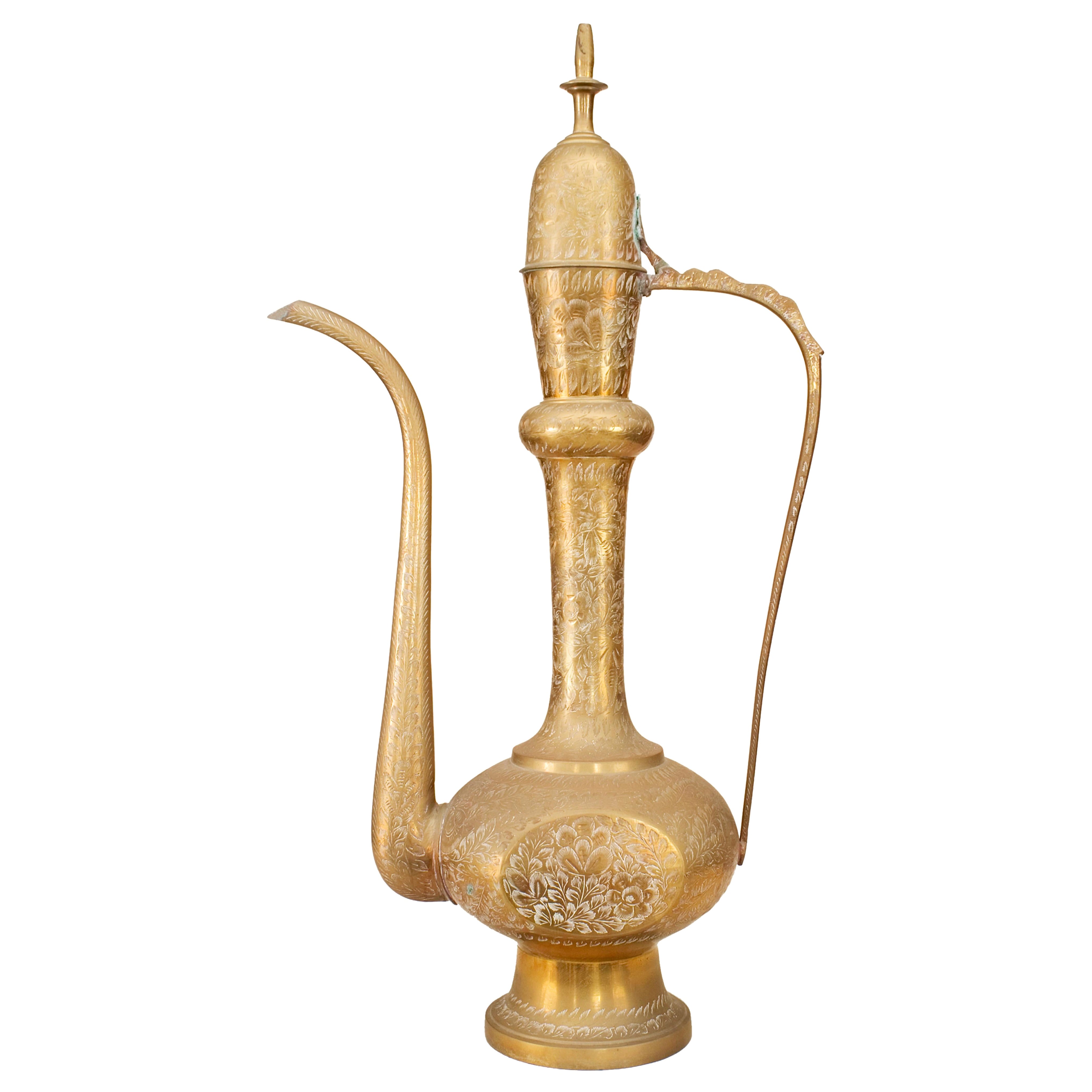 Moorish Style Brass Ewer For Sale