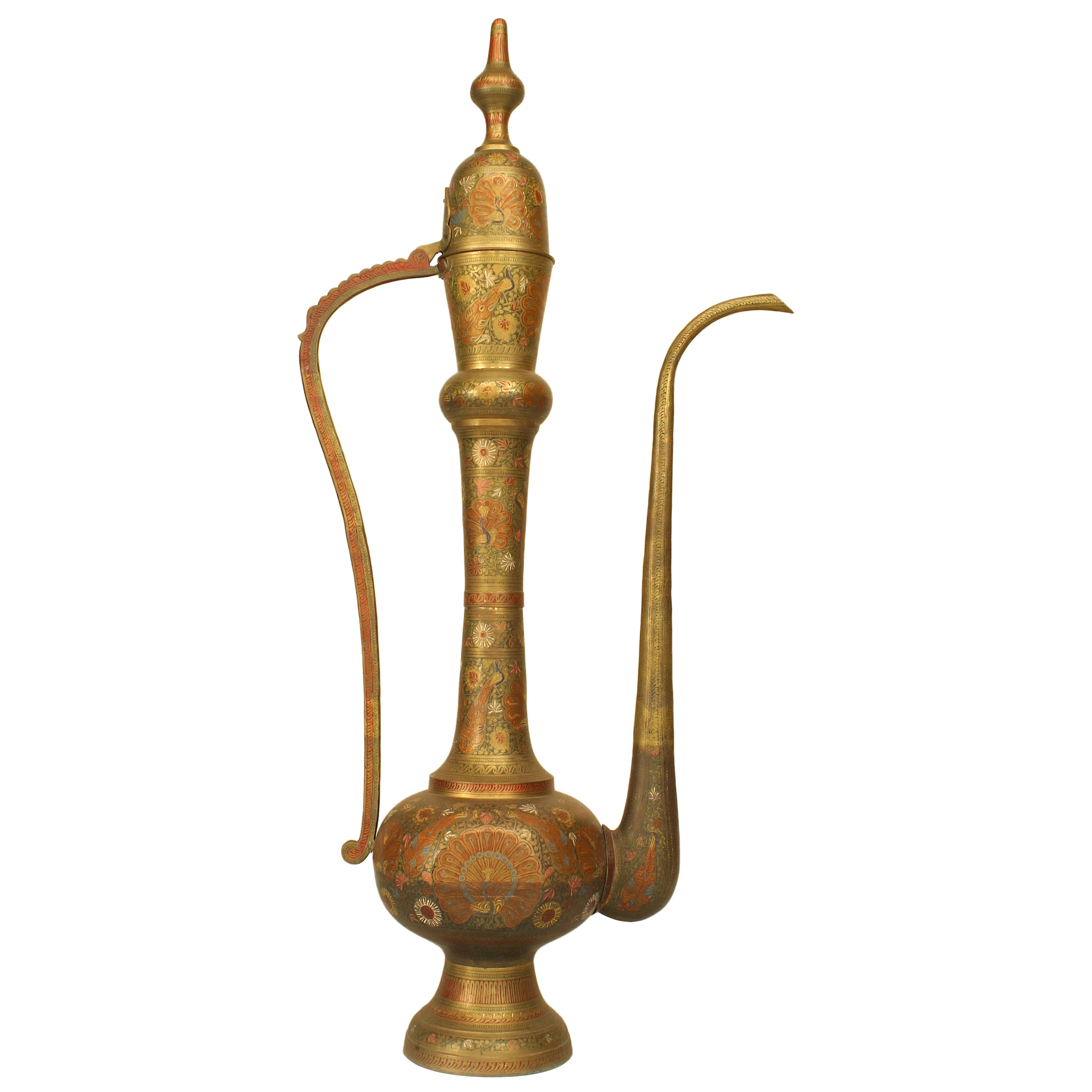 Moorish Style Brass Ewer