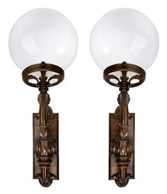 Moorish Style Bronze Wall Lanterns