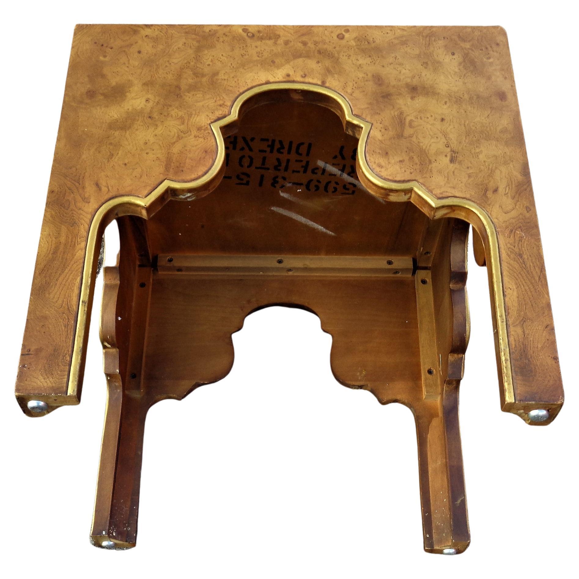 Moorish Style Burled Carpathian Elm Side Table Drexel Repertoire, 1964 In Good Condition In Rochester, NY