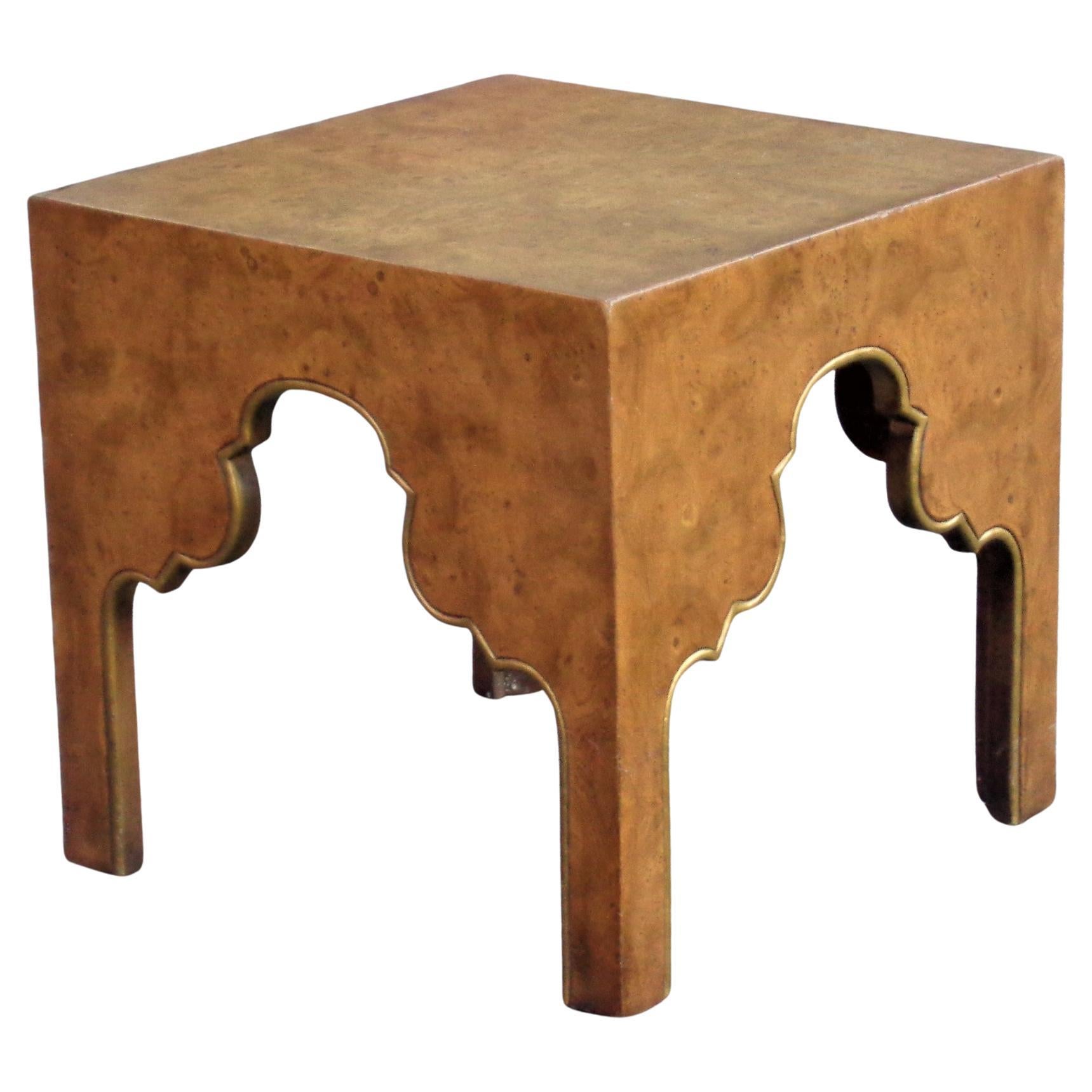 Moorish Style Burled Carpathian Elm Side Table Drexel Repertoire, 1964 1