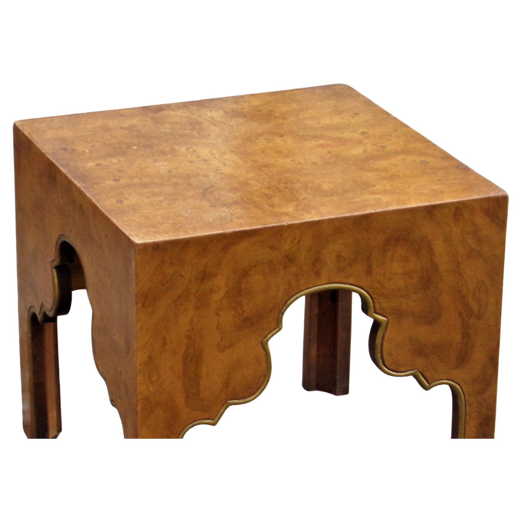 Moorish Style Burled Carpathian Elm Side Table Drexel Repertoire, 1964 2