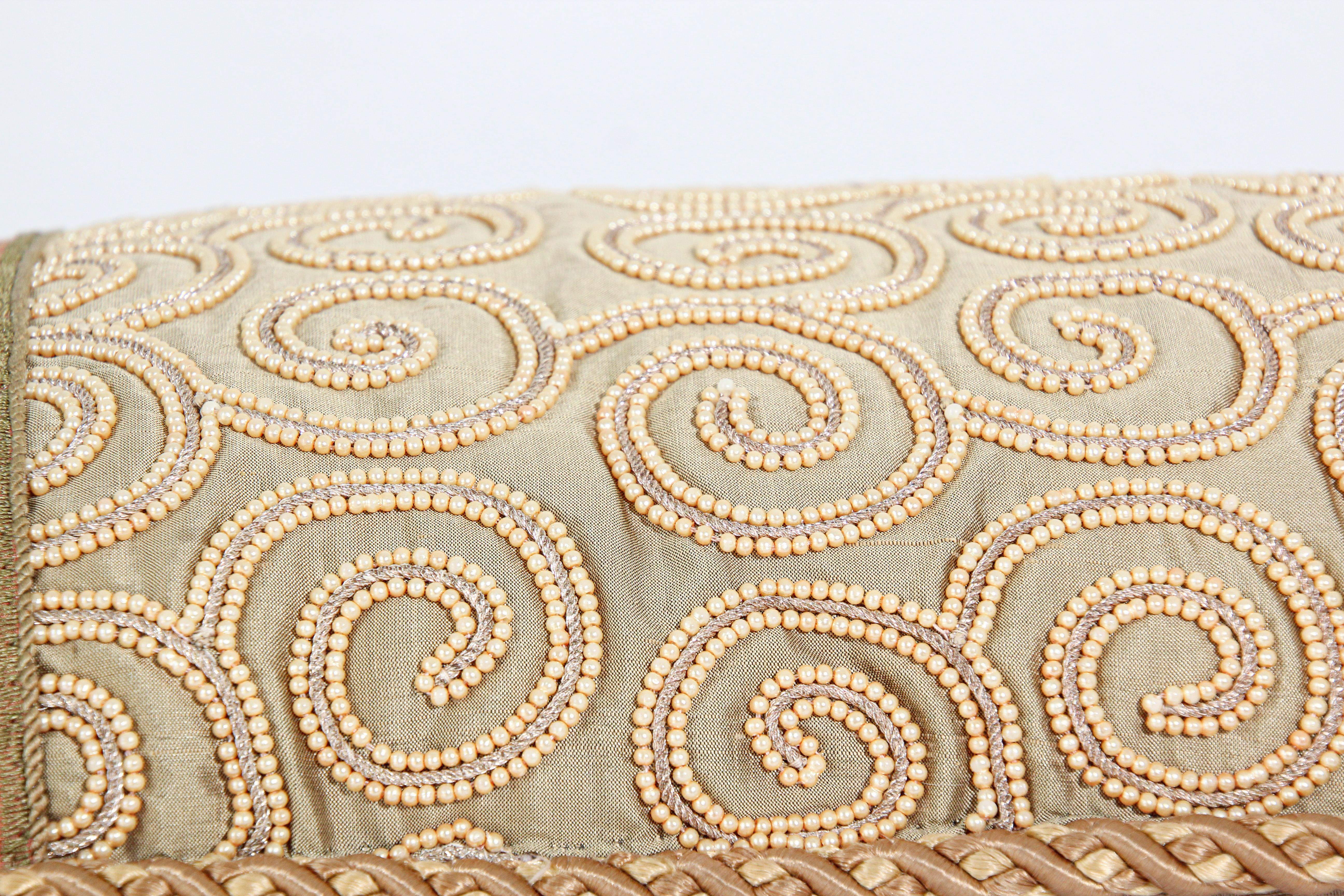 Moorish Style Decorative Gold Throw Pillow For Sale 5
