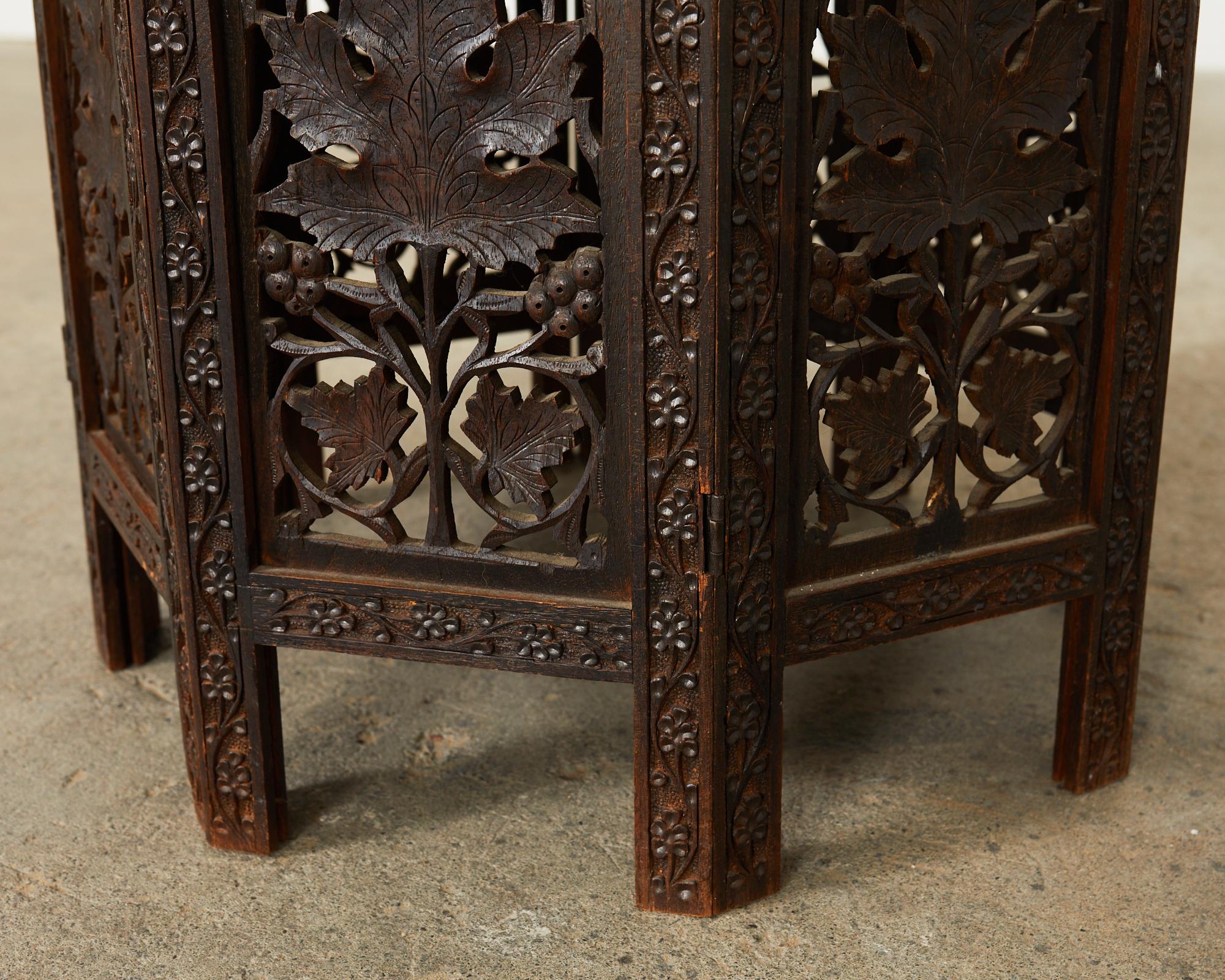 Moorish Style Moroccan Octagonal Carved Drinks Table 6