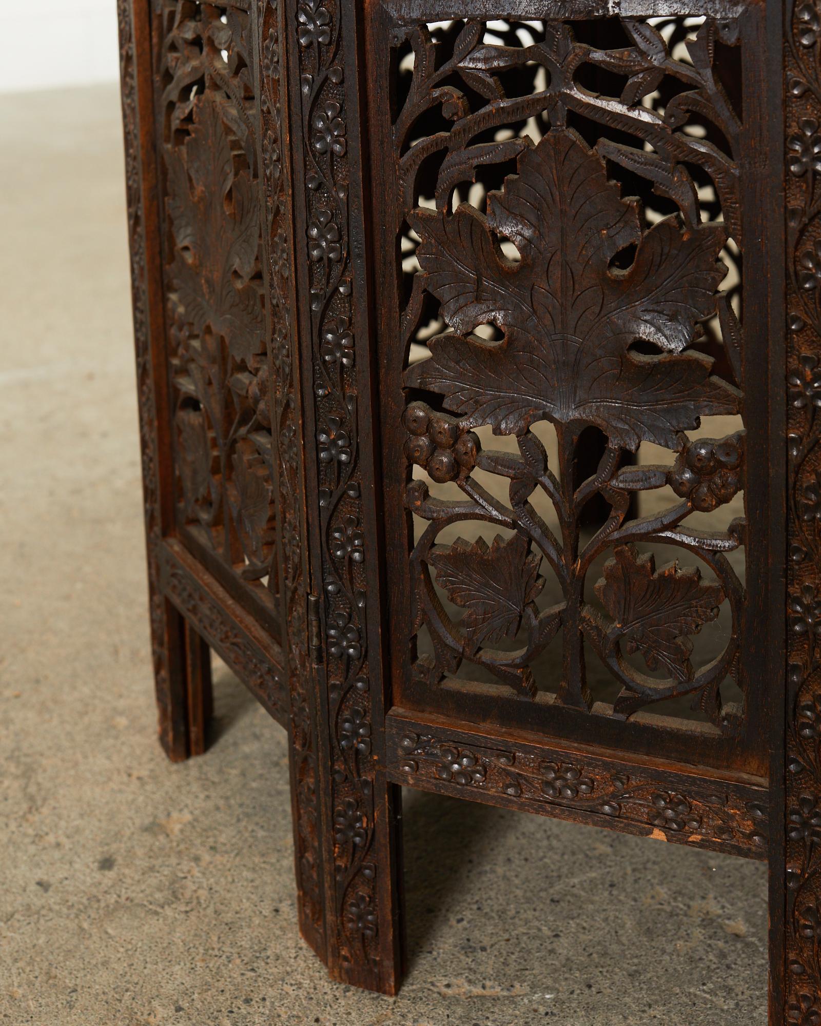 Moorish Style Moroccan Octagonal Carved Drinks Table 8
