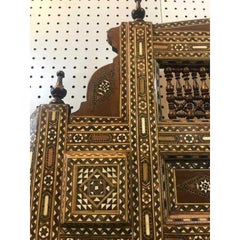 Moorish Style Mosaic Inlaid Two Light Mirror